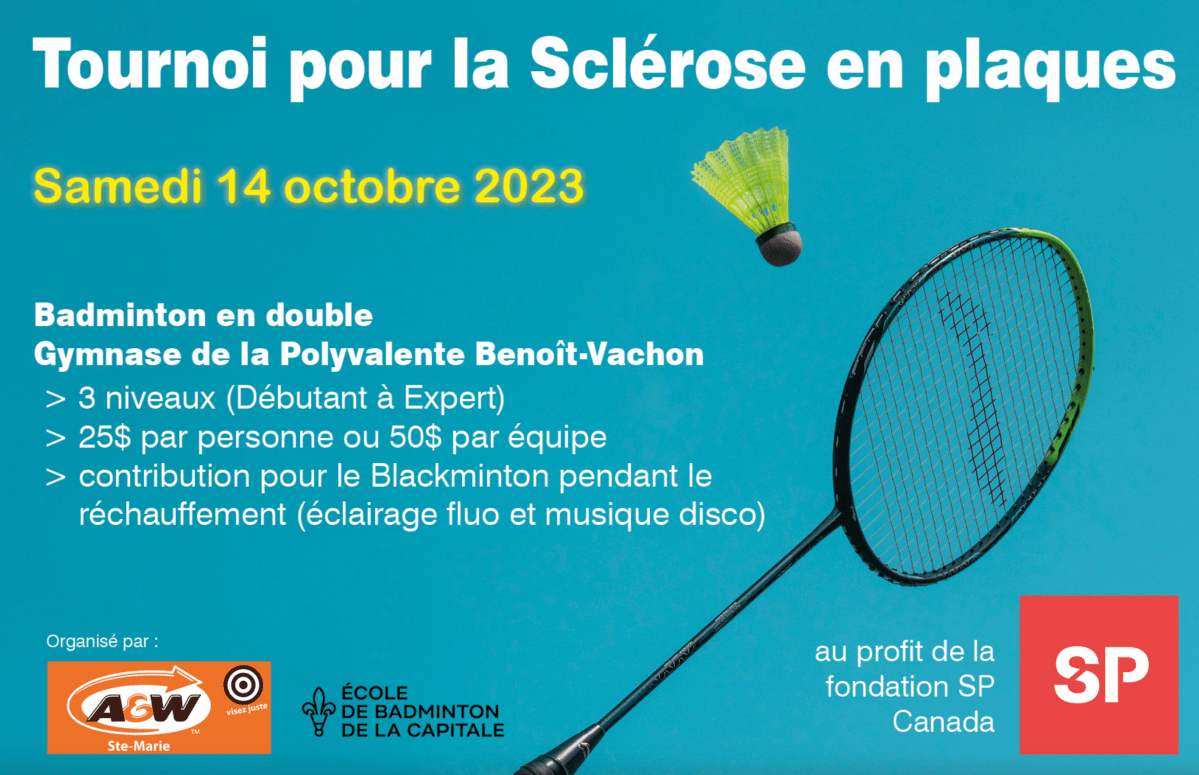 Tournoi de badminton – Sclérose en&nbsp;plaques